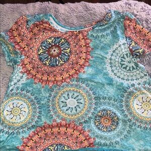 Kids Colorful Mandala Print Top